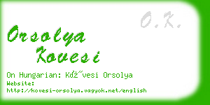 orsolya kovesi business card